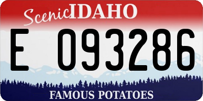 ID license plate E093286