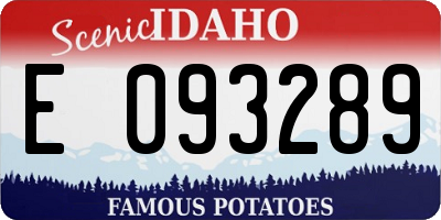 ID license plate E093289