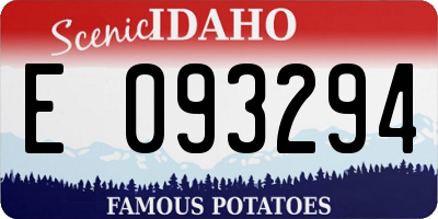 ID license plate E093294