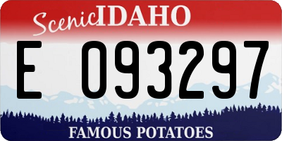 ID license plate E093297