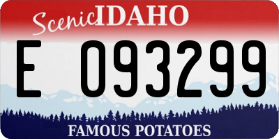 ID license plate E093299