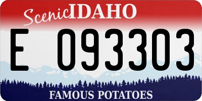 ID license plate E093303