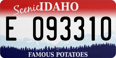 ID license plate E093310