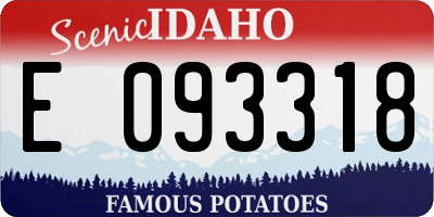 ID license plate E093318