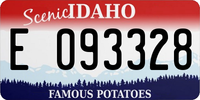 ID license plate E093328