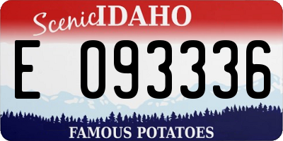 ID license plate E093336
