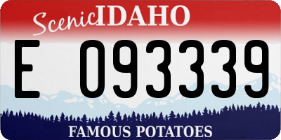 ID license plate E093339