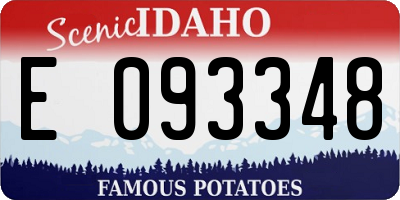 ID license plate E093348