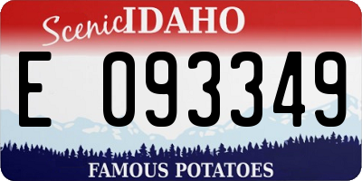 ID license plate E093349