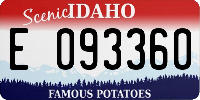 ID license plate E093360