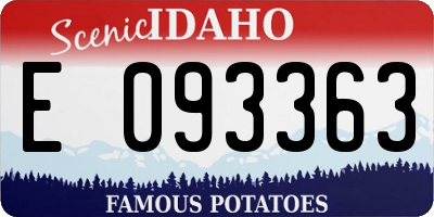 ID license plate E093363