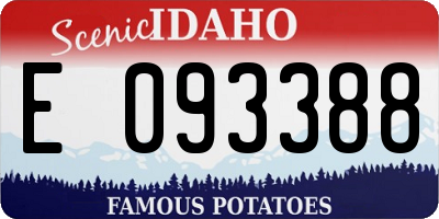 ID license plate E093388