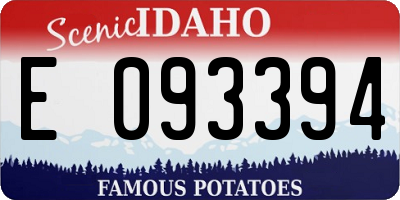 ID license plate E093394