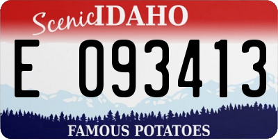 ID license plate E093413