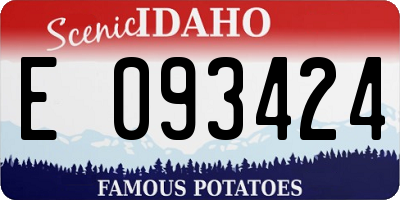 ID license plate E093424