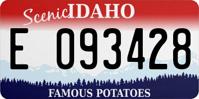 ID license plate E093428