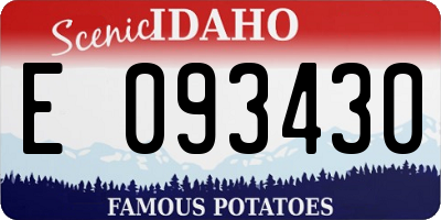ID license plate E093430