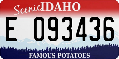 ID license plate E093436