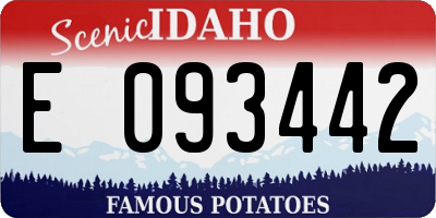 ID license plate E093442