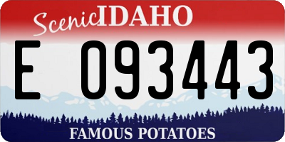 ID license plate E093443