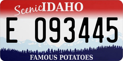 ID license plate E093445