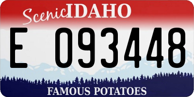 ID license plate E093448