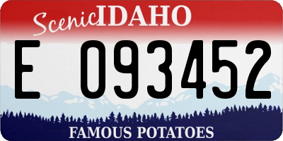 ID license plate E093452