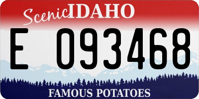 ID license plate E093468