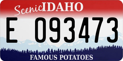 ID license plate E093473