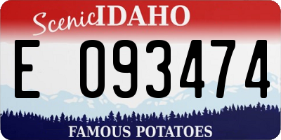 ID license plate E093474