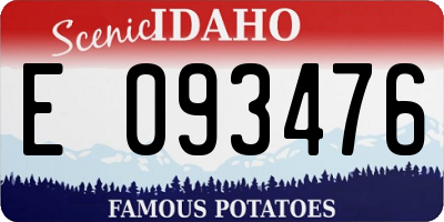 ID license plate E093476