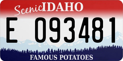 ID license plate E093481