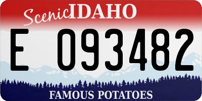 ID license plate E093482