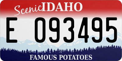 ID license plate E093495