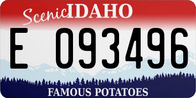 ID license plate E093496