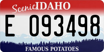 ID license plate E093498