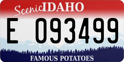 ID license plate E093499
