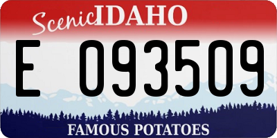 ID license plate E093509