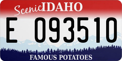 ID license plate E093510