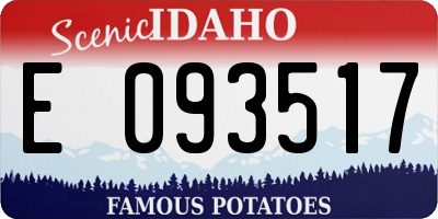 ID license plate E093517