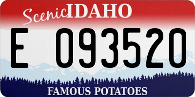 ID license plate E093520