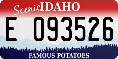 ID license plate E093526