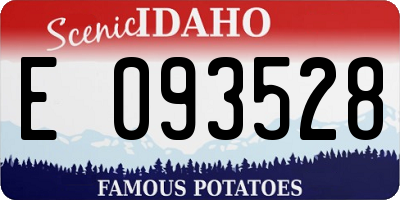 ID license plate E093528