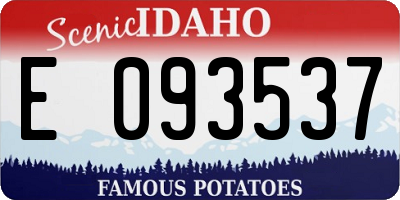 ID license plate E093537