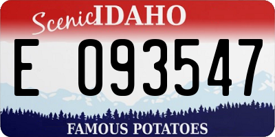ID license plate E093547