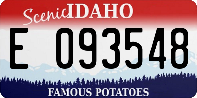 ID license plate E093548