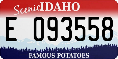 ID license plate E093558