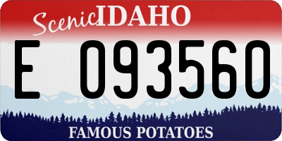 ID license plate E093560
