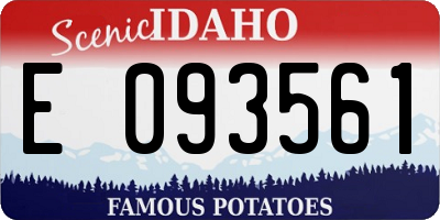 ID license plate E093561
