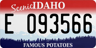 ID license plate E093566
